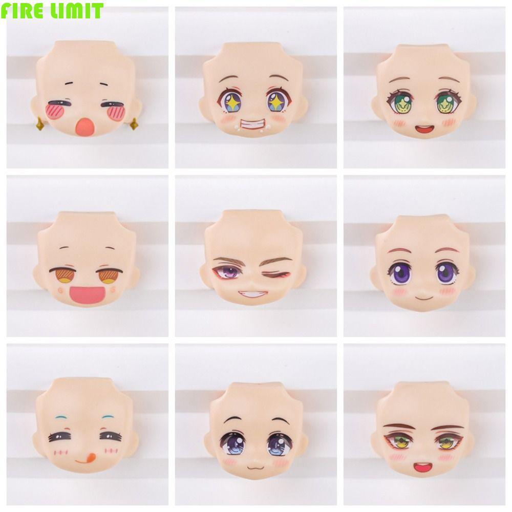 FIRE LIMIT OB11 Khuôn mặt búp bê, với mặt thay thế búp bê mắt Decal 3D, Ymy Gsc Anime GSC Head Clay 