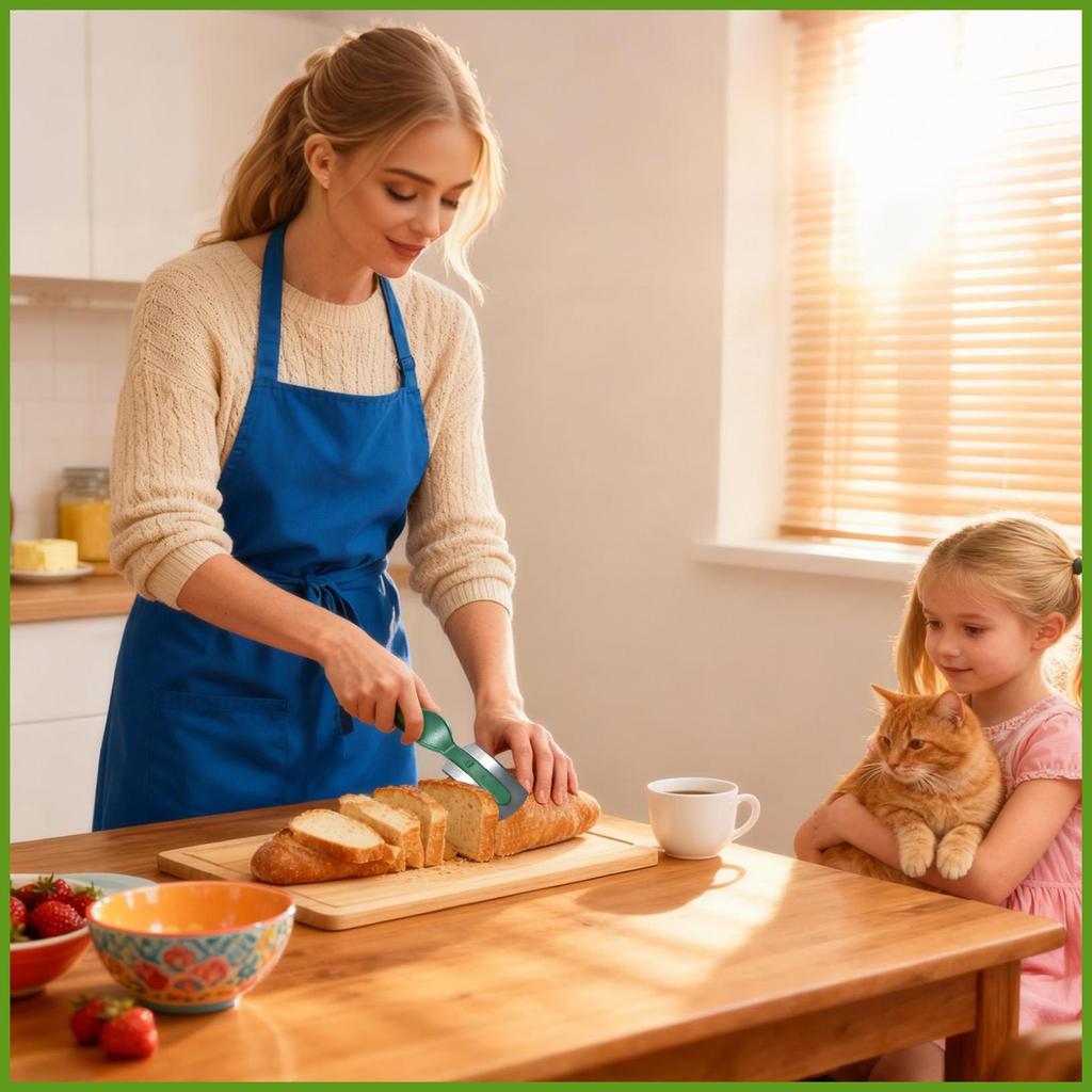 Bánh Mì Lame Chống Trơn Trượt Tay Cầm Công Thái Bột Cắt Bánh Mì Lame Chấm Điểm Dụng Cụ Ký Túc Xá Căn