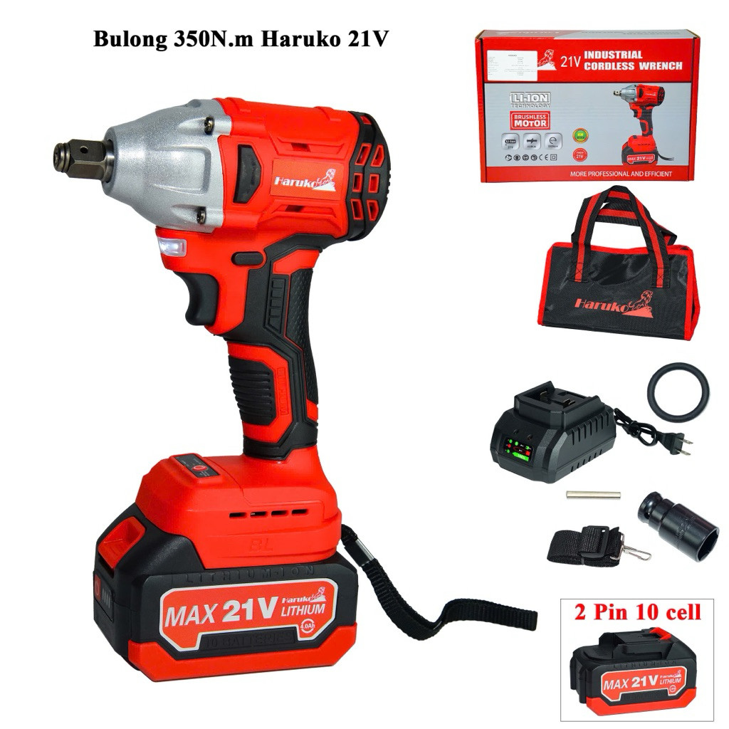 🔩 Máy Bulong Haruko 350N.m – Mạnh mẽ, bền bỉ, hiệu suất cao