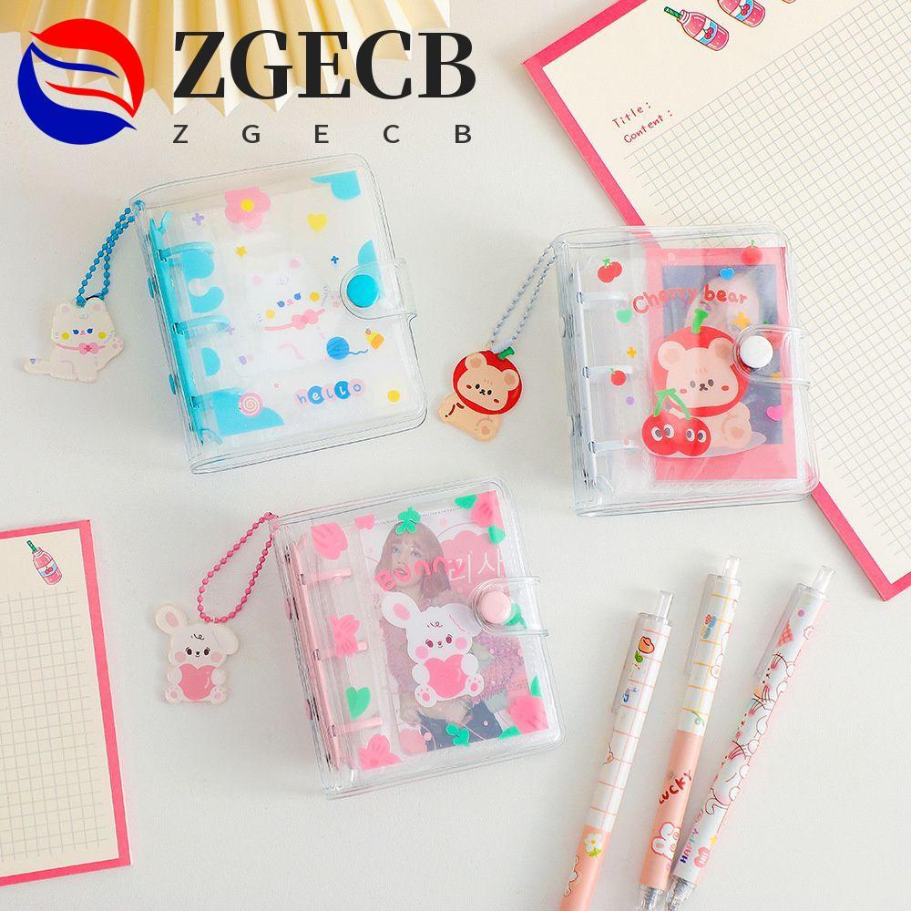 ZGECB Chất Kết Dính Notebook Kawaii Văn Phòng Phẩm 3 Lỗ Mini Tạp Chí Planner Binder Ring Notebook