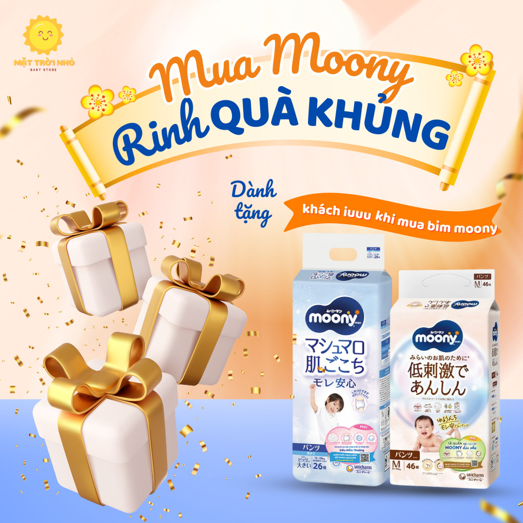 (QUÀ TẶNG KHÔNG BÁN) Quà tặng khi mua Bỉm /Tã dán quần Moony