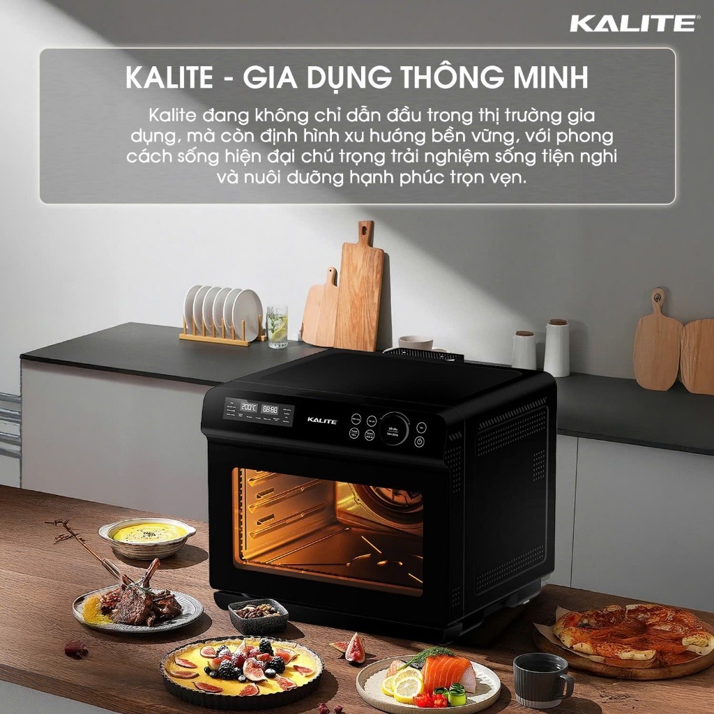 Nồi chiên hơi nước KALITE STEAM FUSION PRO, 4in1 chiên, hấp, nướng, rã đông, 20 lít