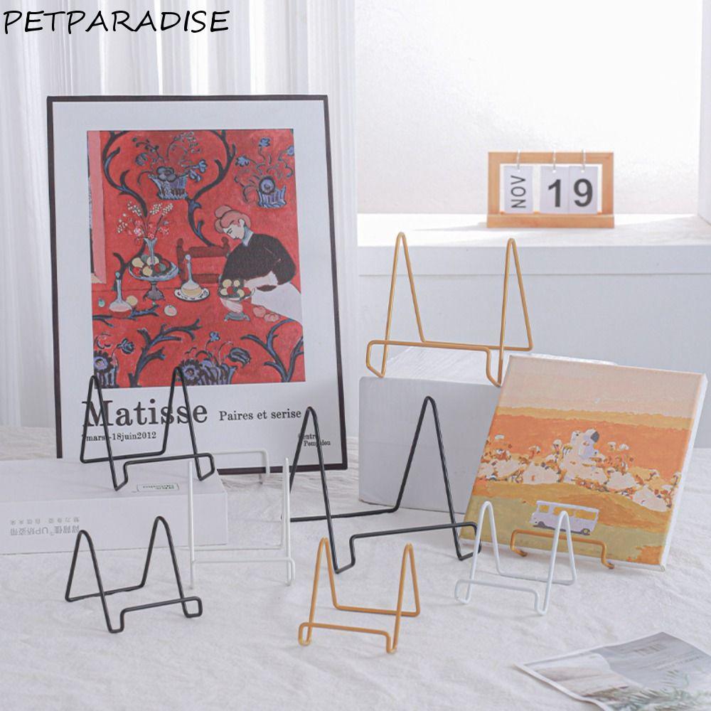 PETPARADISE Iron Magazine Rack, File Picture Book Storage Rack, INS Collection Ảnh Báo Hiển Thị Giá 