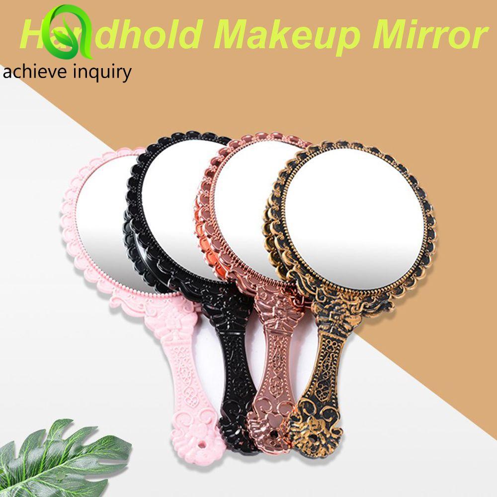 achieve inquiry ACHIEVE INQUIRY Ren Gương Di Động Vintage Retro Tay Cầm Gương