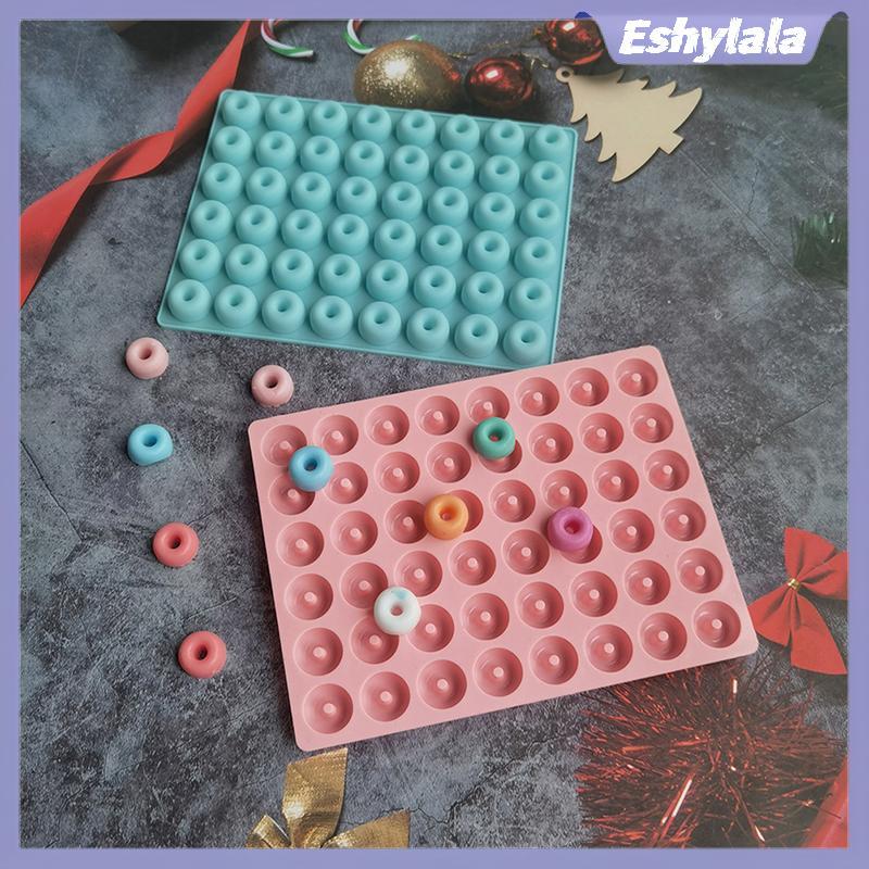 Eshylala Mini Donut Chảo Khuôn 48 Khoang Silicon Nhỏ Donut Khuôn Muffin Cho Khay Nướng Khuôn Làm Bán