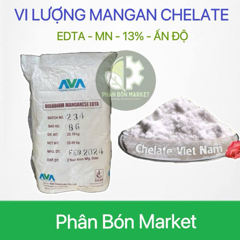 Sỉ&lẻ 1 kg Chelate Mangan -EDTA -Mn -Chelate phun lá