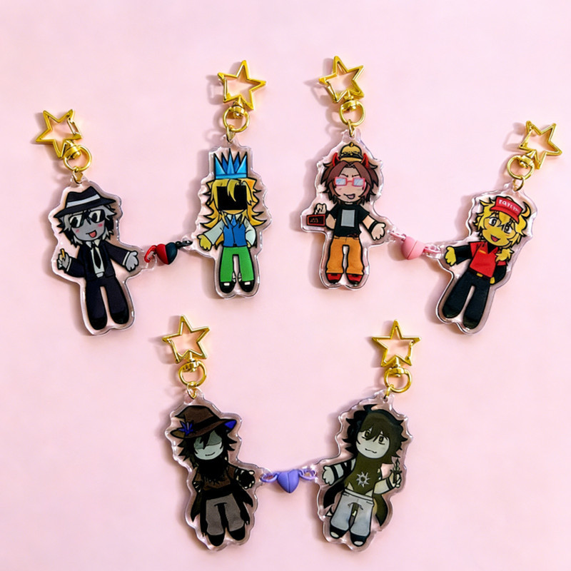 FORSAKEN Acrylic Keychains Magnetic - RBL Chance Itrapped 007n7 Azure TwoTime Elliot Kawaii cartoon 