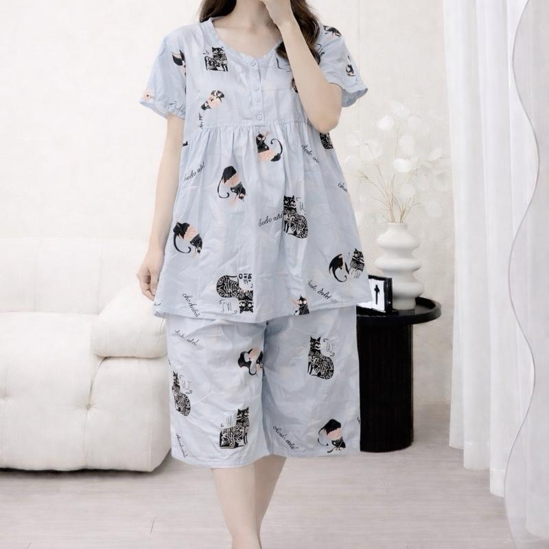 (Xả kho mùa hè b122 ) Bộ Đồ Mặc Bầu trước và sau sinh b122