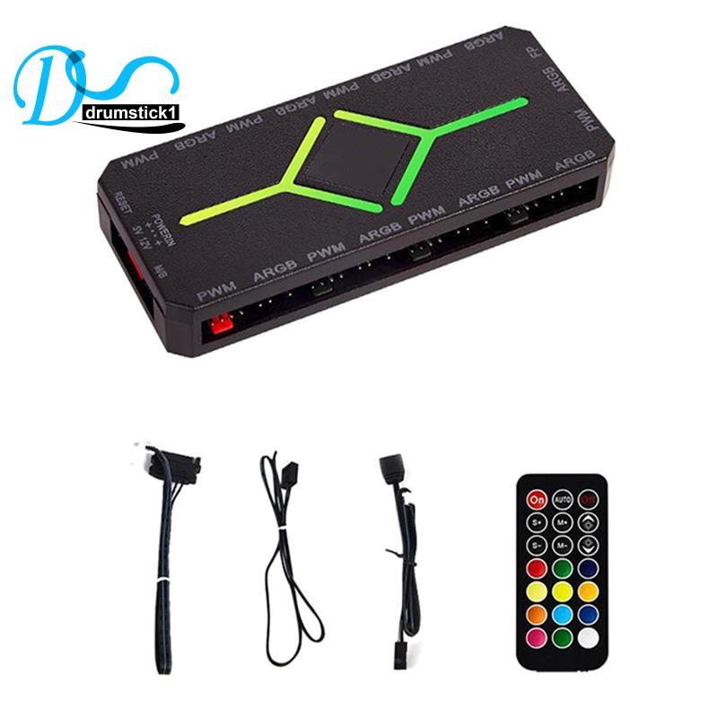 5V 3 Pin ARGB Bộ Điều Khiển Quạt Làm Mát Hub Quạt PWM Hub Hub Quạt ARGB Hub Cho Máy Tính ARGB Vỏ Quạ