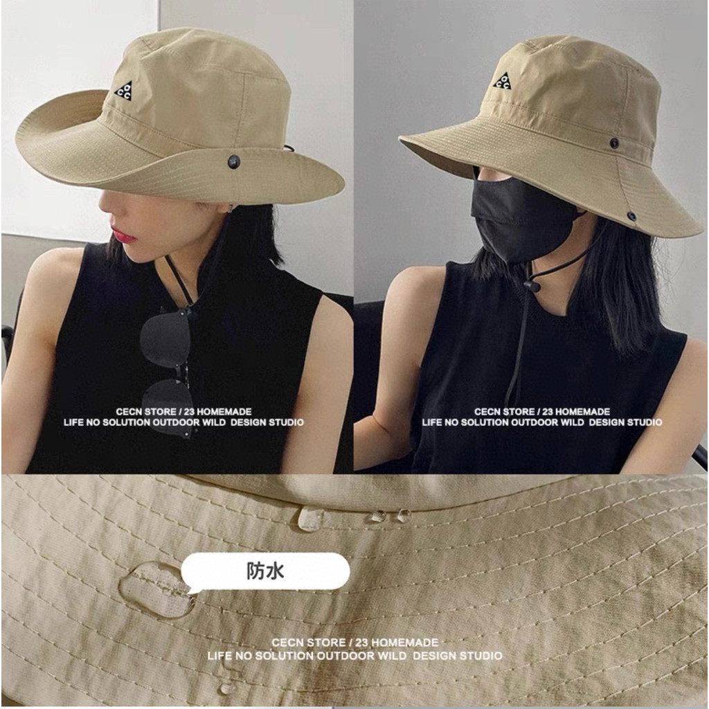 QPIF ACG Four-color fisherman hat for outdoor commuting, quick-drying hiking hat, sun-protective cow