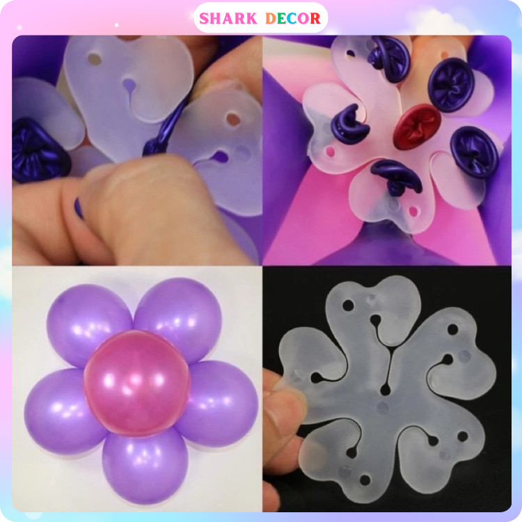 Combo 5 kẹp nhựa tạo hoa bóng MT75