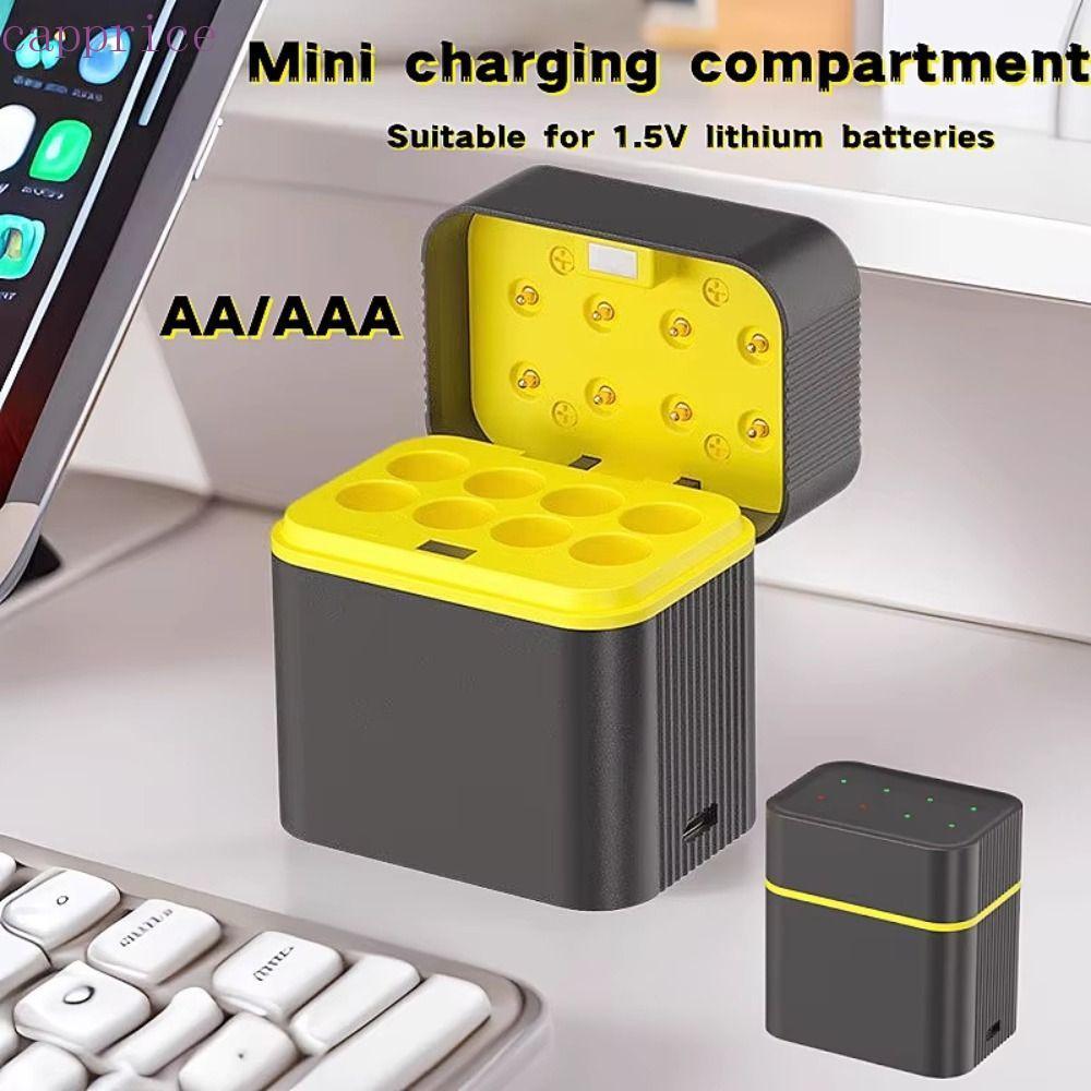 Bộ sạc pin Lithium CAPPRICE, Bộ sạc pin thông minh lật thông minh 1,5V AA / AAA, 8 khe cắm Cổng Type