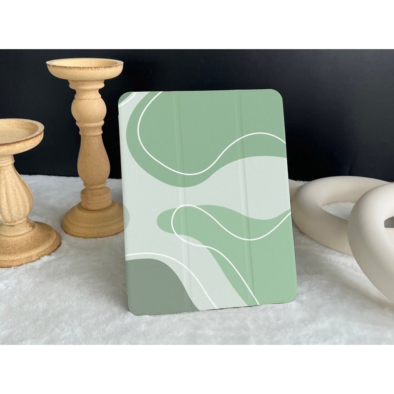 Ốp lưng iPad Green Wave, iPad Air 5 2022 iPad Pro 12.9 '' 2021 iPad Mini 6 ốp lưng iPad 9.7 "/ 10.2"