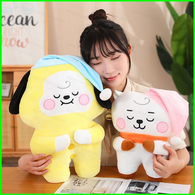 PS1 BTS BT21 Cooky Jungkook Mang J-Hope Chimmy Jimin Sleepy Series Sang Trọng Búp Bê Pyjama Gối Sang