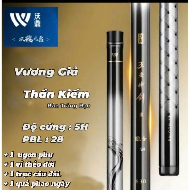Cần câu đài Woding Vương Giả Thần Kiếm 5h tặng kèm 1 ngọn phụ + trục + thẻo + phao