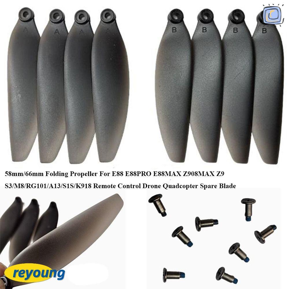 Lưỡi quạt gấp REYOUNG, Phụ tùng máy bay không người lái điều khiển từ xa bằng nhựa 58mm / 66mm, Lưỡi