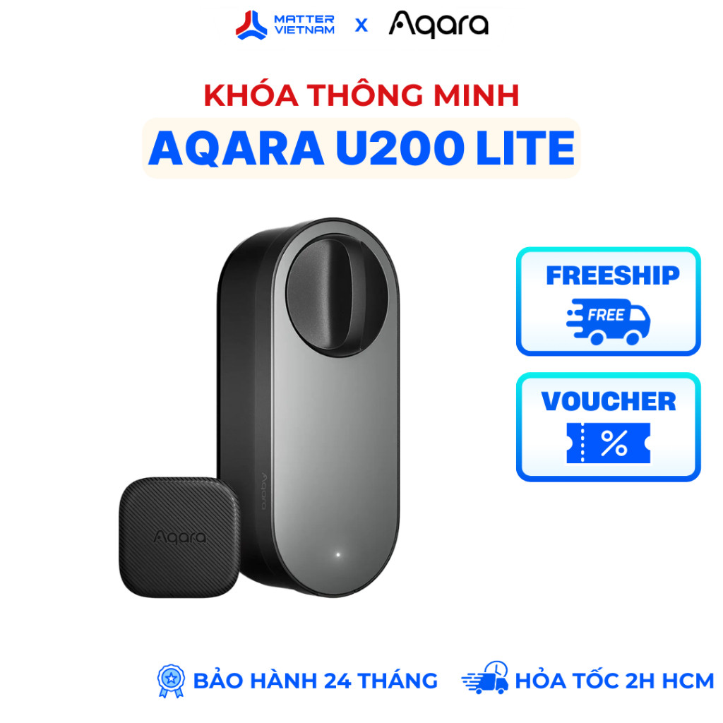 Aqara U200 Lite - BH 24 THÁNG - Khóa Thông Minh, Hỗ Trợ Matter, Kết Nối Bluetooth - BẢN QUỐC TẾ