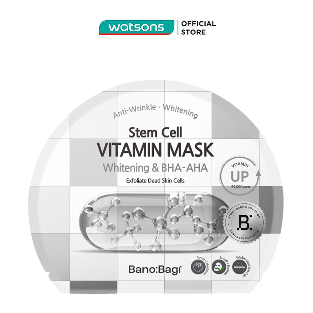 Mặt Nạ Banobagi Stem Cell Vitamin Mask Whitening and BHA-AHA 30g