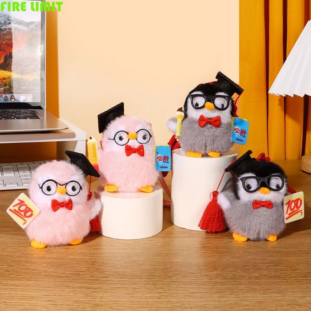 FIRE LIMIT Móc khóa chim cánh cụt sang trọng, Bông PP Thoải mái Mini Penguin Plushie Doll, Mặt dây c