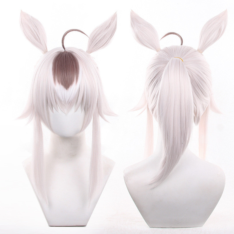 Tóc giả cosplay kiểu Uma Musume, Ash Brown Cinderella, Oguri Cap - Băng đô và tai tích hợp