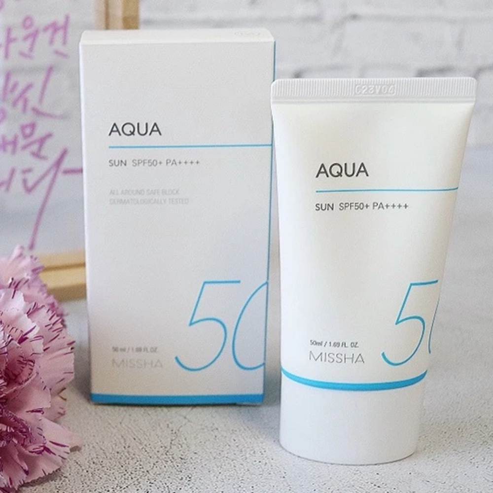 MISSHA All Around Safe Block Aqua Sun50ml  Lightweight Korean Sunscreen with SPF50+