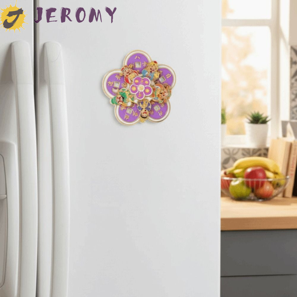 Nam châm tủ lạnh xoay JEROMY, Trang trí phước lành ngày lễ truyền thống 3D, Phong cách quyến rũ may 