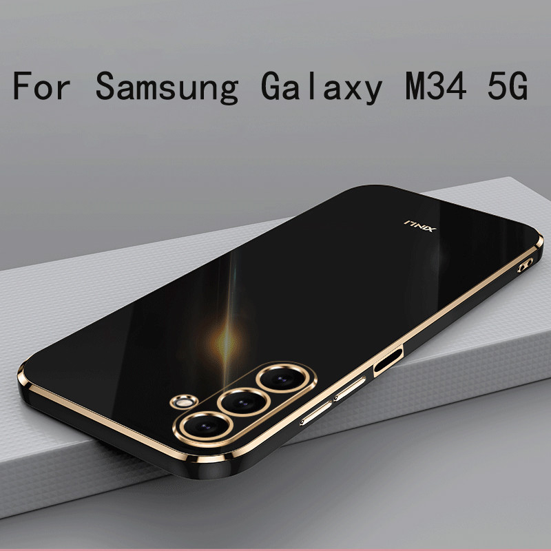 Dành Cho Samsung Galaxy M34 5G Ốp Lưng TPU Mềm Cho Samsung M34 Vỏ Bảo Vệ Camera Chống Vân Tay Chất L