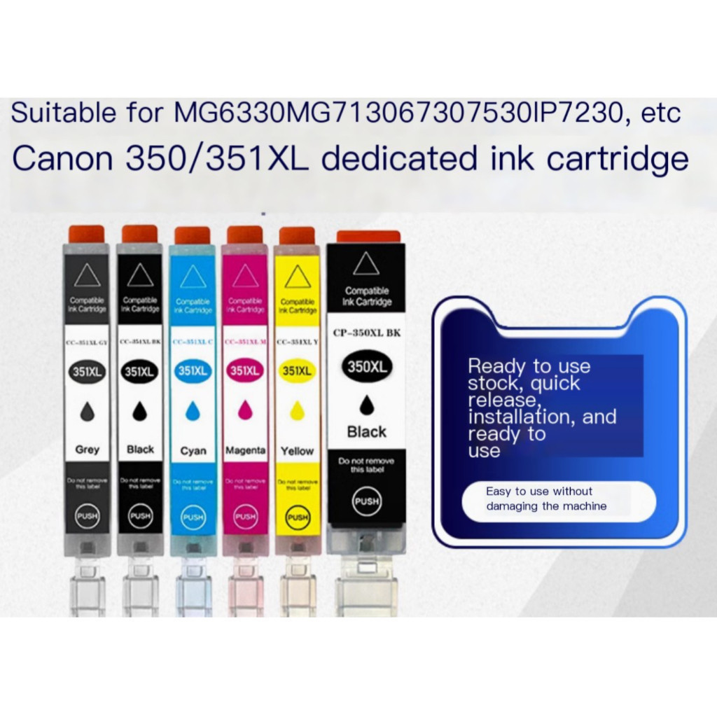 Thích hợp cho hộp mực Canon BCI-350XL BCI-351 MG6330 MG7130 6730 Hộp mực máy in MG5430 7530 MX923 iX