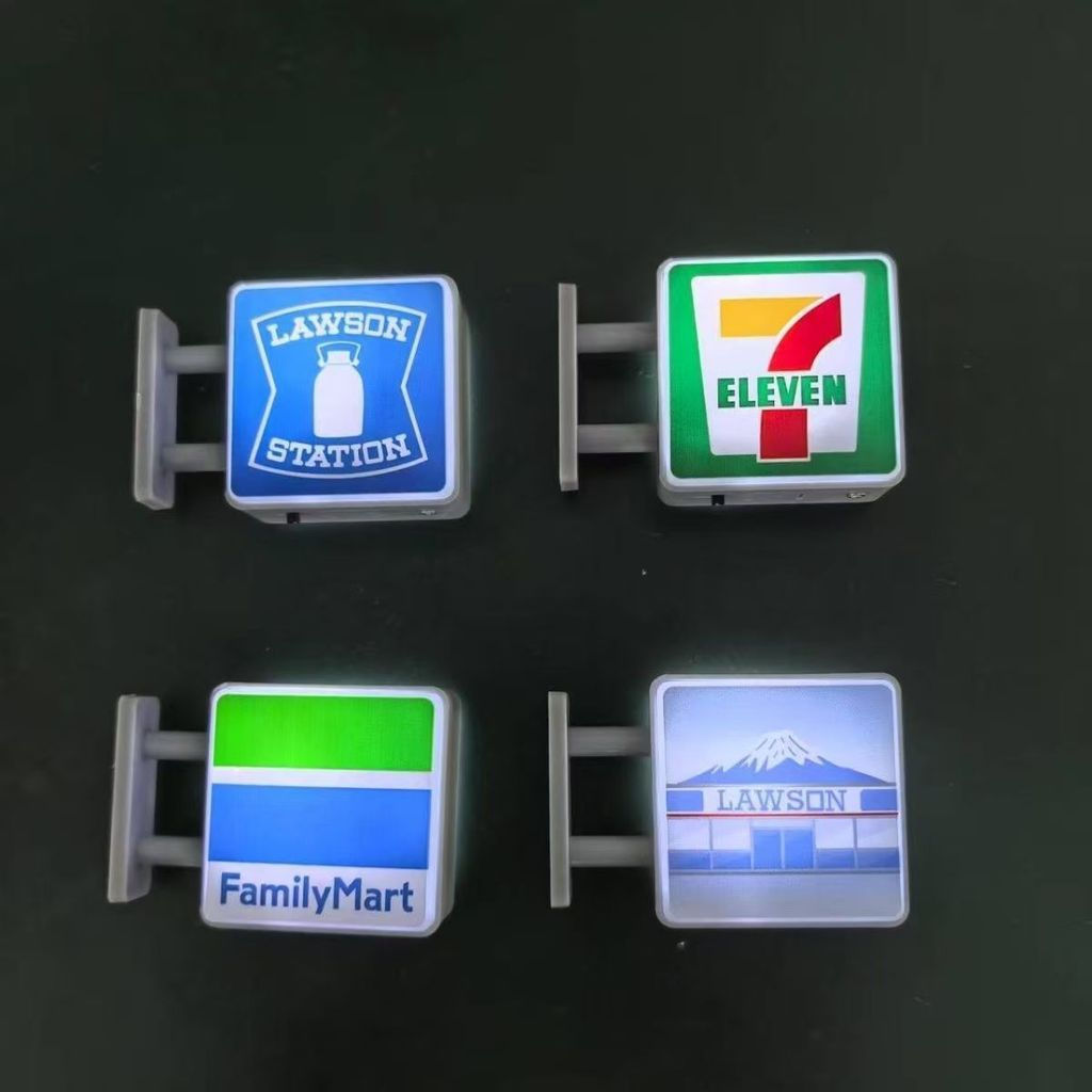 New Product#French-Japanese style mini magnetic luminous refrigerator magnet7-ELEVEN Family convenie