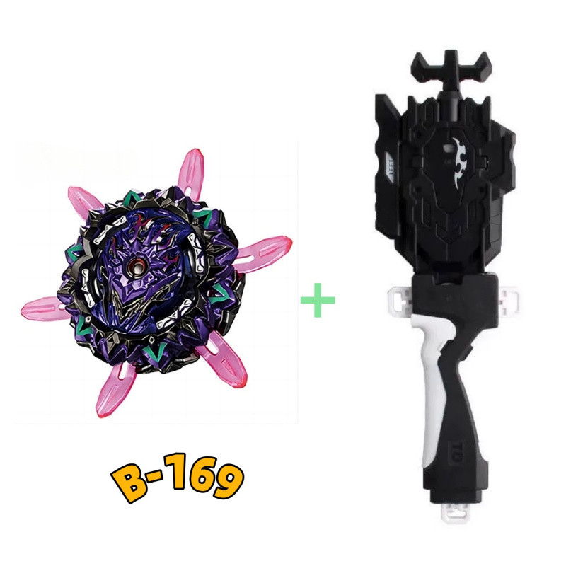 MQ Hoặc Flame Spinning Tops, Beyblade Burst Gyro Có Launcher, B-169 Booster Variant Lucifer, Tay cầm