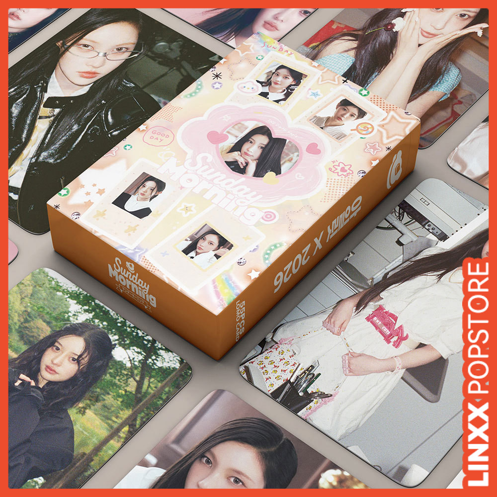 LINXX 55 Chiếc Lomo Cards Chủ Nhật Buổi Sáng Series ILLIT Kpop Boy Band Photocards Người Hâm Mộ Bộ S