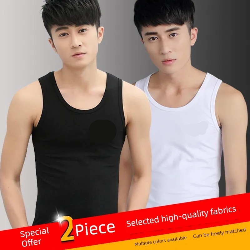 áo ba lỗ nam áo thể thao nam Áo ba lỗ nam mùa hè áo ba lỗ cotton trơn màu không tay áo lót thoáng kh