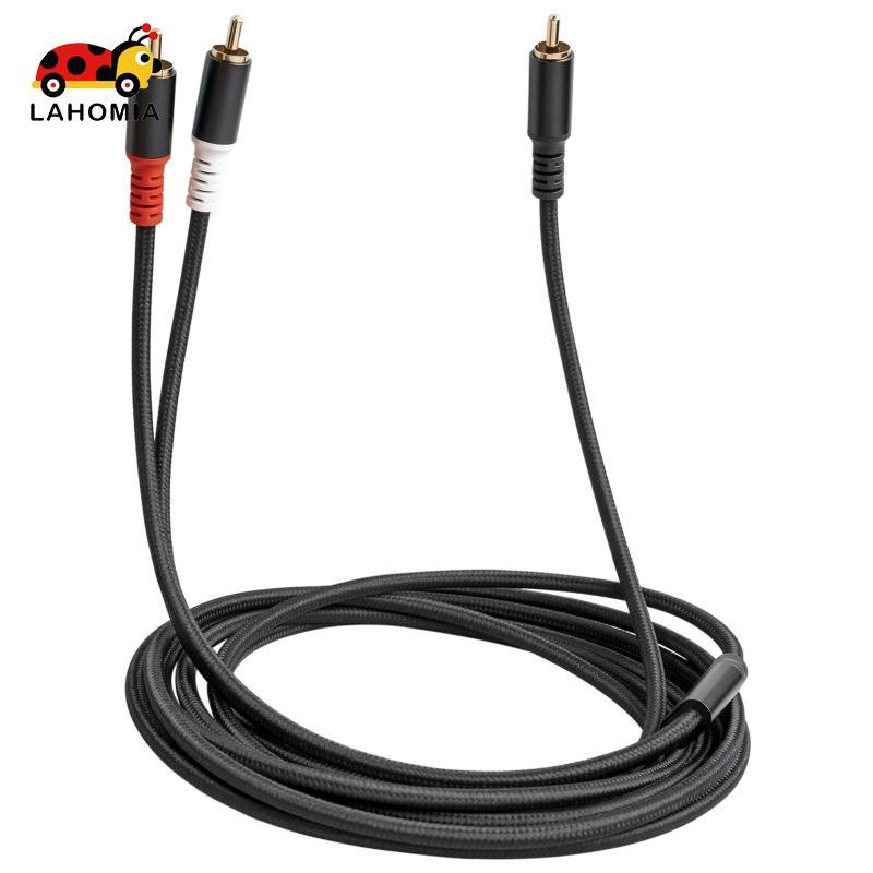 RCA sang 2 RCA, Cáp âm thanh nổi RCA kép, Vỏ đồng vàng hạng nặng RCA Nam sang 2 RCA Nam Cáp chuyển đ