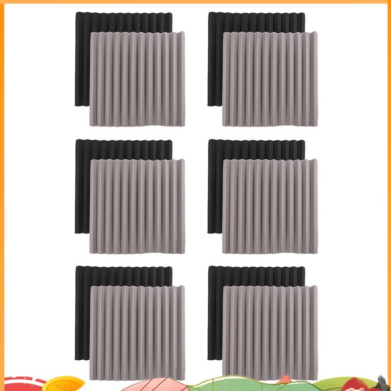 12 Chiếc Acoustic Foam Board, Studio Wedge Tile, Acoustic Foam Cách Âm Pyramid Studio Treatment Wall