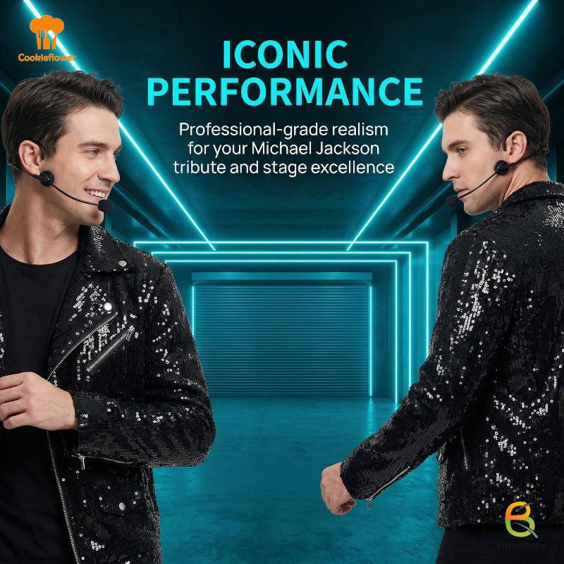 [Kitten-t] Tai nghe micro giả độc đáo Đồ dùng trang phục chống đỡ cho bữa tiệc sinh nhật và Hallowee