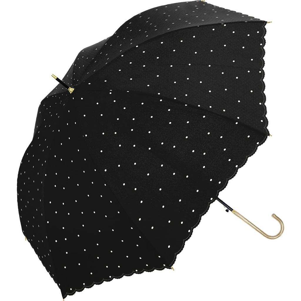 【■】Direct from Japan-Nakatani Natural Basic Women's Long Umbrella Jump Misty Rain Black 60cm