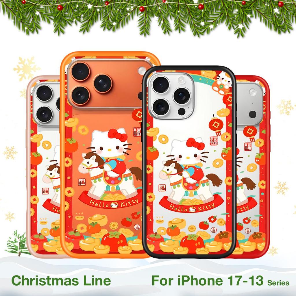 MUSECASE Năm Mới Ốp lưng Hello Kitty Dễ Thương Cho iPhone 17 16 15 14 13 Pro Max Ốp Lưng Chống Sốc H