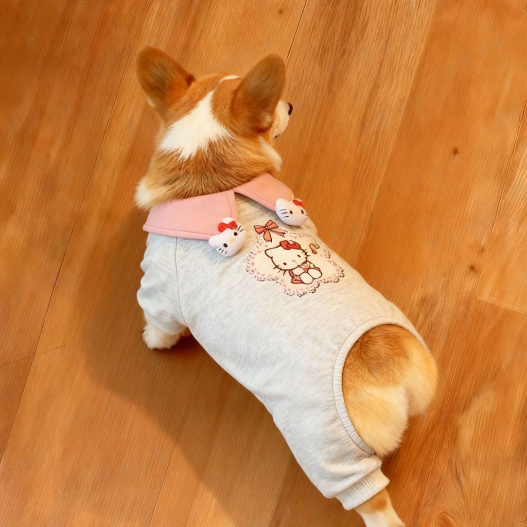 Thú Cưng Ngọt Ngào Ve Áo Kitty Quần Áo Bốn Chân Chó Trung Bình Akita Inu Corgi Shiba Inu Pháp Chiến 