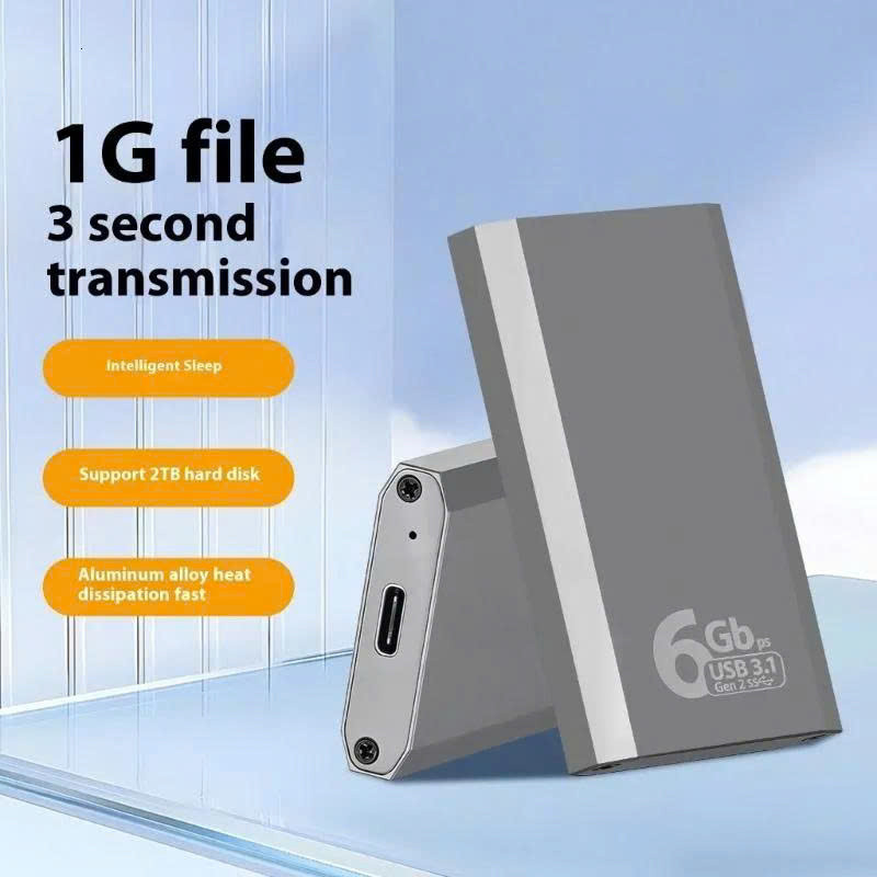 Hộp (Box) đựng ổ cứng Msata Cáp USB C vỏ hợp kim nhôm màu xám