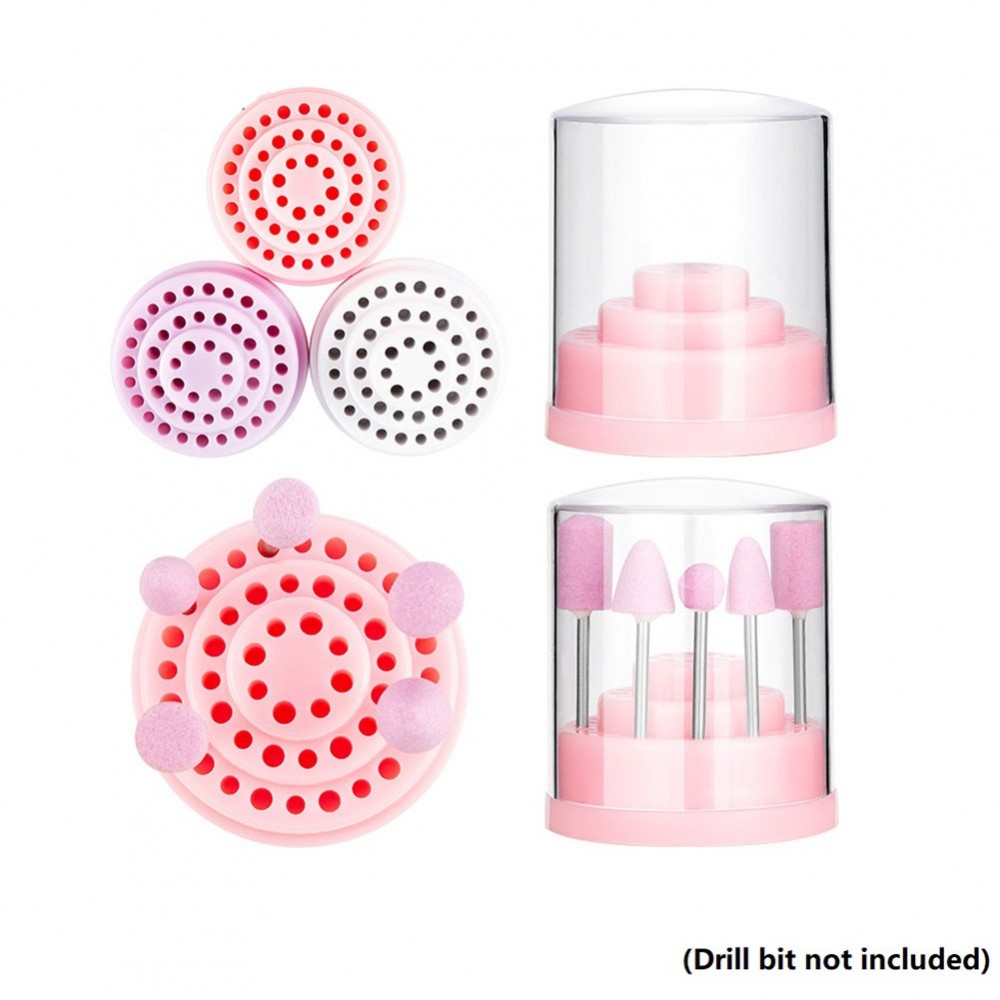 【Clearance】Convenient and Space saving Nail Drill Bit Organizer 48 Holes (69 characters)【LAGO-VN】