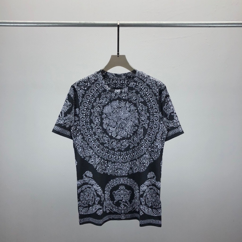 JPIE Versa***  Short Sleeve T Shirt Striped Full Print Pattern Unisex Inner Wear Cotton