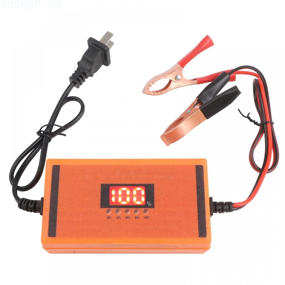 [Ysp]Lead Acid Battery Charger 12 Volt Fast Charging for Motorcycle and Car Batteries