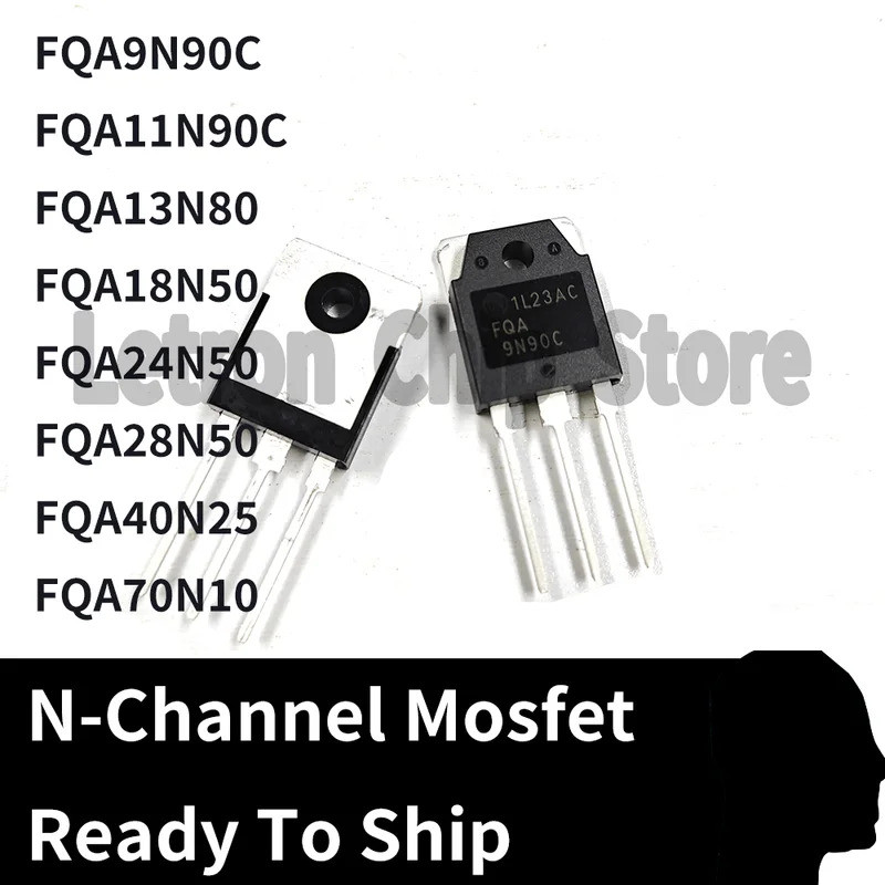 5 CHIẾC FQA9N90C / 11N90C / 13N80 / 18N50 / 24N50 / 28N50 / 40N25 / 70N10 TO-3P Ống MOSFET Mới