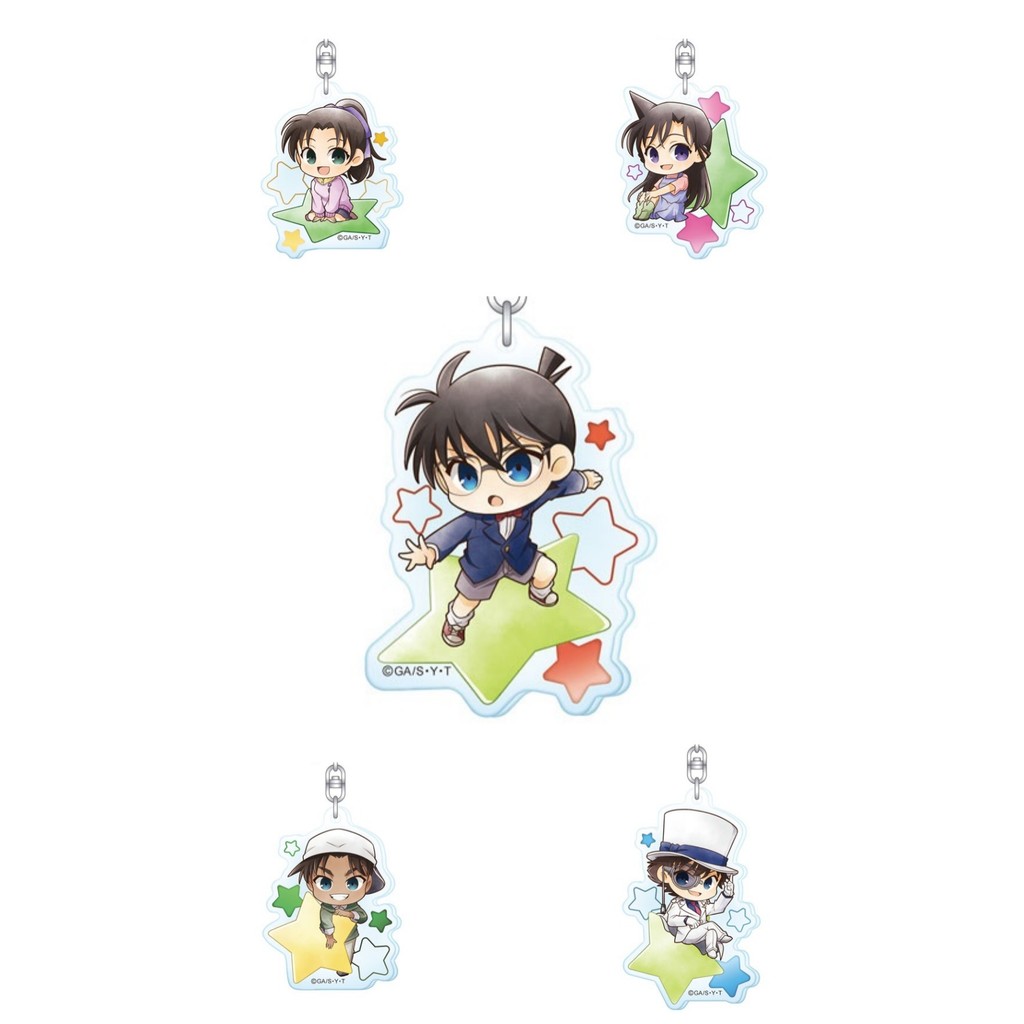 HOT Anime Detective Conan 6CM Acrylic Keychain Pendant Bag Car Keychain Cell phone Accessories  pres