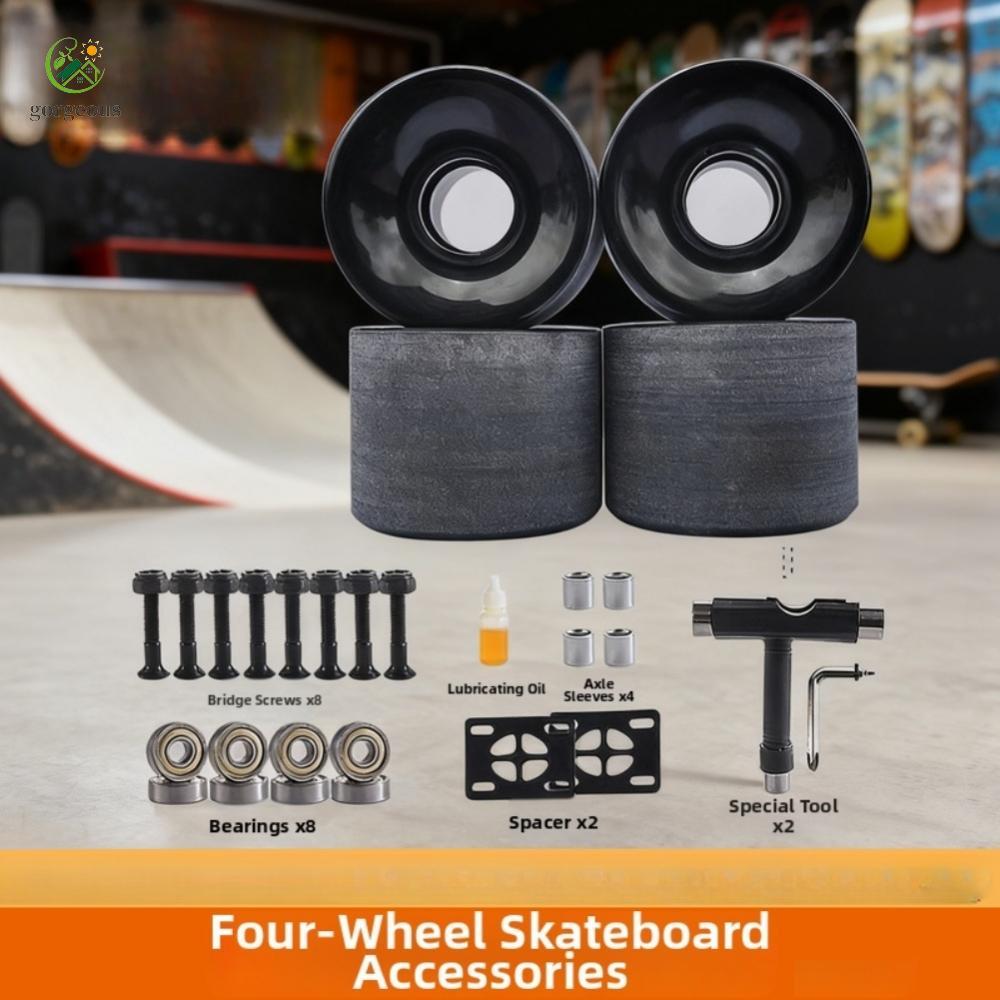 ⭐GROUS⭐Skateboard Wheel Kit Abrasion Resistant Washers Included For Most Skateboards