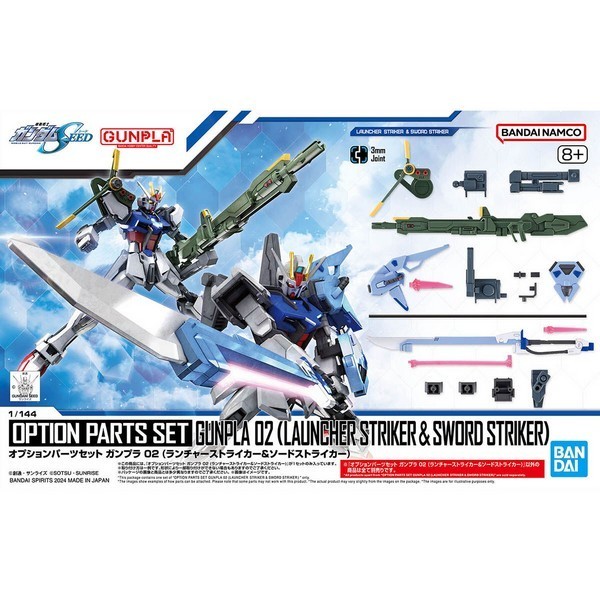 Ga chà Bộ Lắp Ráp Phụ Kiện OPTION PARTS SET GUNPLA 02 (LAUNCHER STRIKER & SWORD STRIKER) Bandai 4573