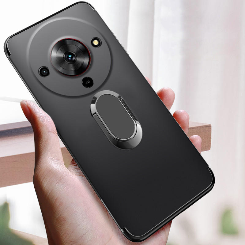 Ốp điện thoại ZTE Blade A76 5G Silicon Mềm Matte Bảo Vệ Toàn Diện Chống Sốc Ô Tô Adsorb Giá Đỡ Vòng 