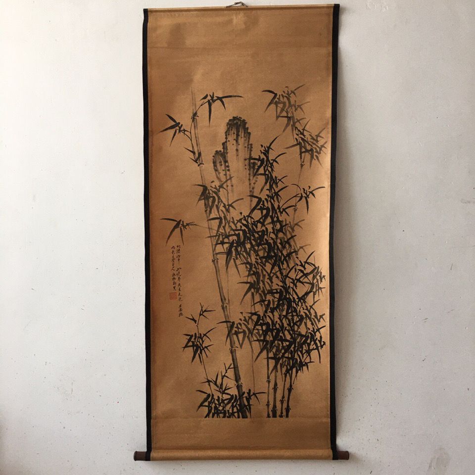 Cổ Thư Pháp Tranh Bộ Sưu Tập Zheng Banqiao Tranh Tre 2 Núi Nước Hội Trường Tranh Tranh Trung Quốc Ưu