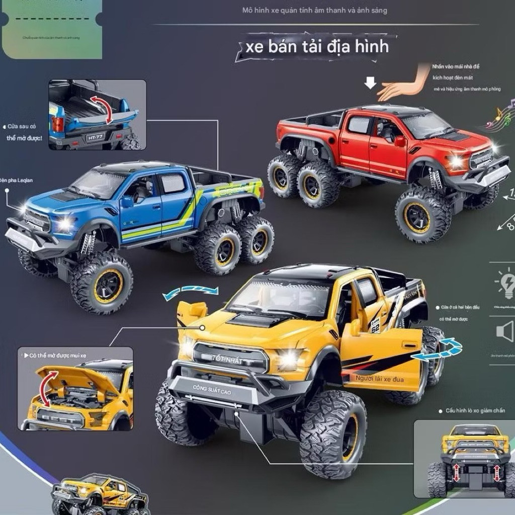 Xe mô hình Ford F150 có đèn và âm thanh