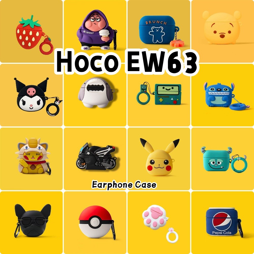 [Yoshida] Dành Cho Vỏ Hoco EW63 Vỏ Tai Nghe Silicon Mềm Vỏ Hoạt Hình Hợp Thời Trang NO.6